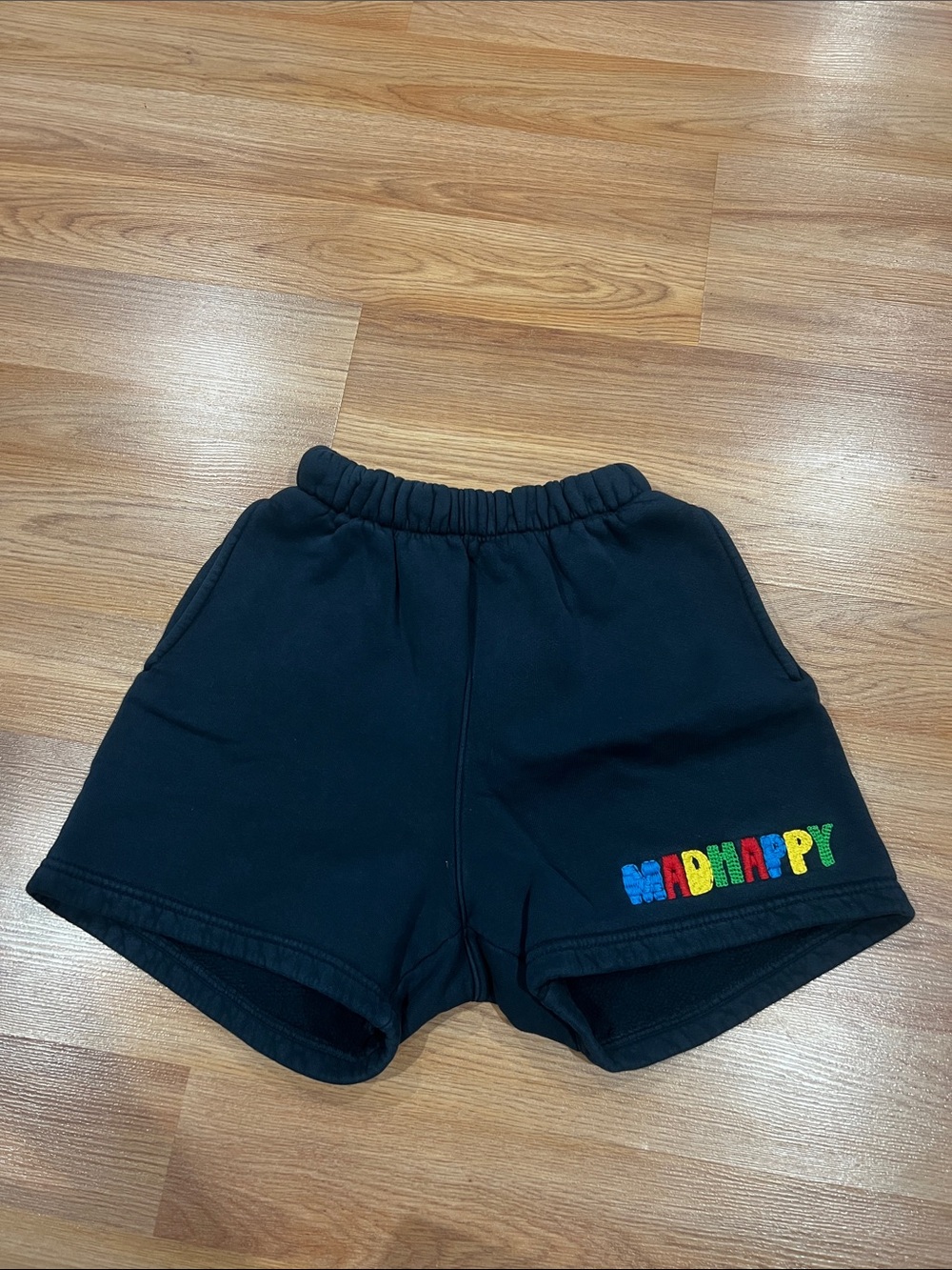 Madhappy Navy Women’s Shorts with Rainbow Logo